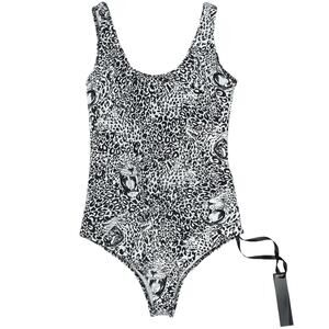 MARCELL VON BERLIN leopard print one piece black white swimsuit Size XS / S NEW
